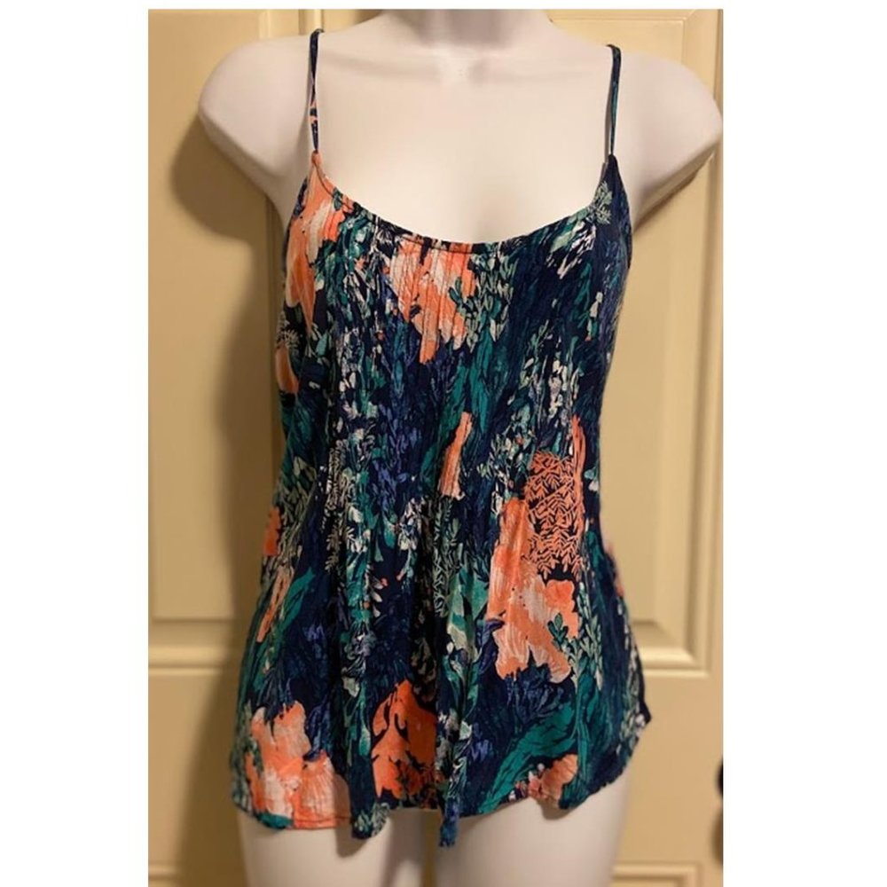 Women's Multi-Color Floral Print Flowy Tank Top